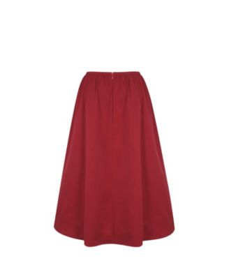  Ursel Gathered A-Line Midi Skirt