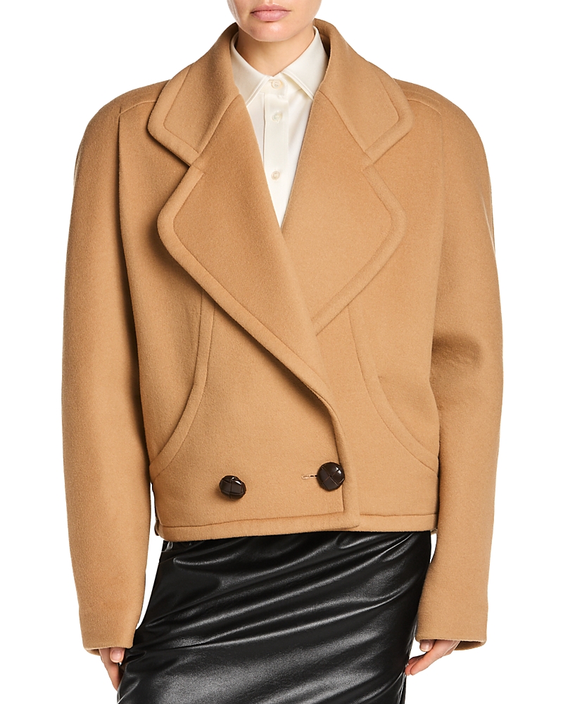 Stella Mccartney Short Wool Coat In New Camel