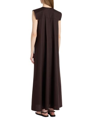  Niu Cap Sleeve Maxi Cotton Dress