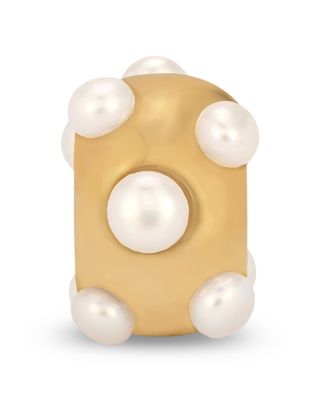 10K Yellow Gold Coco Freshwater Pearl Big Bead Pendant