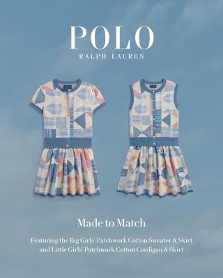 Girls' Patchwork Cotton Cardigan & Skirt - Little Kid