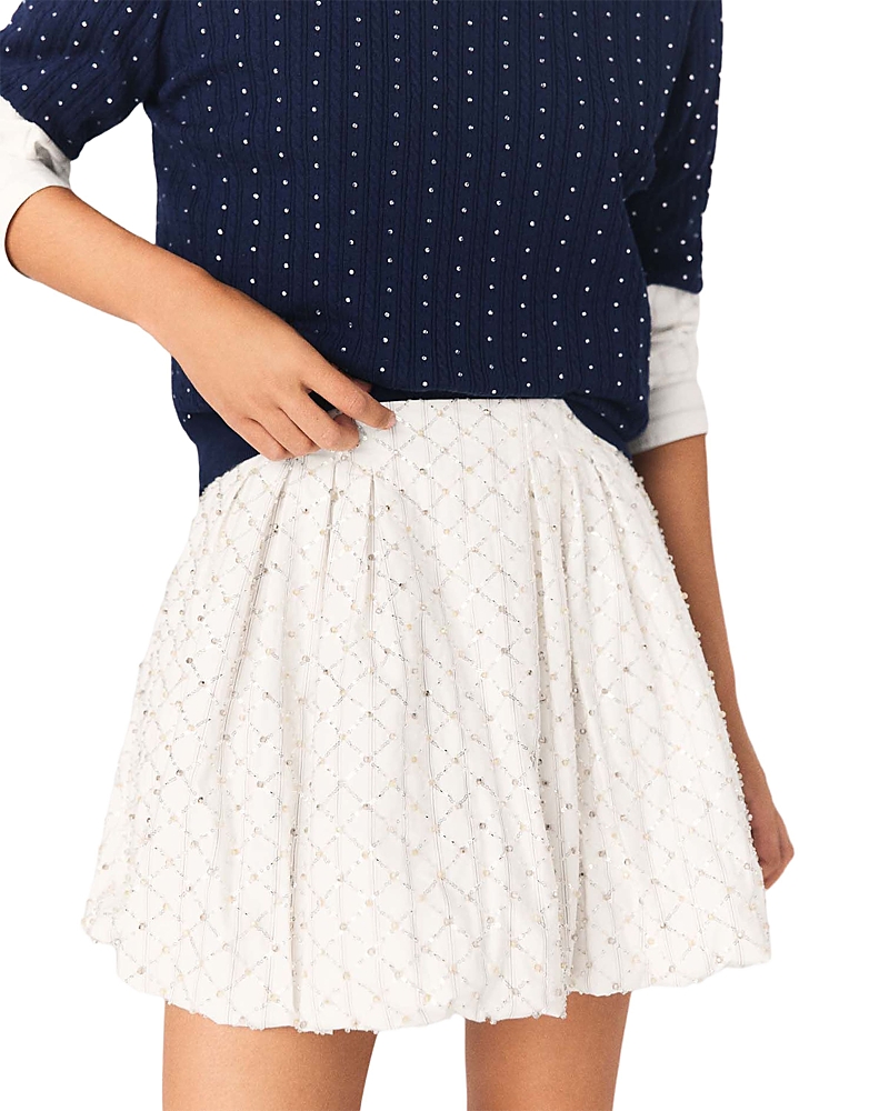 Maje Jiraya Beaded Bubble Skirt