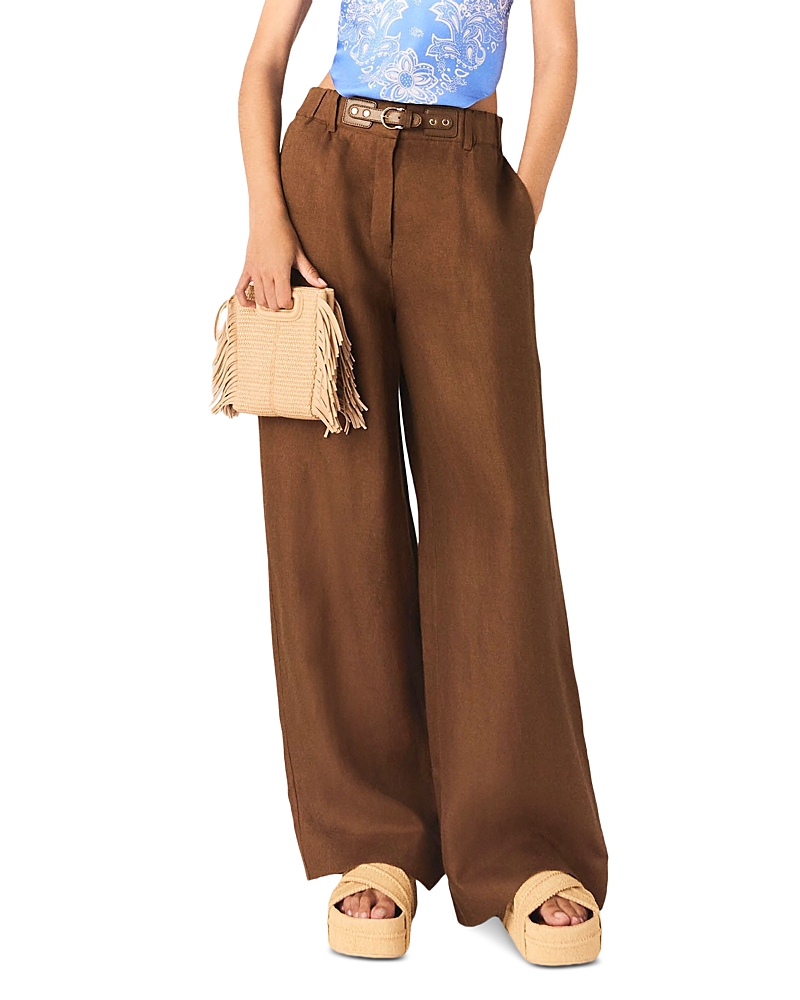 Maje Piumacao Linen Pants