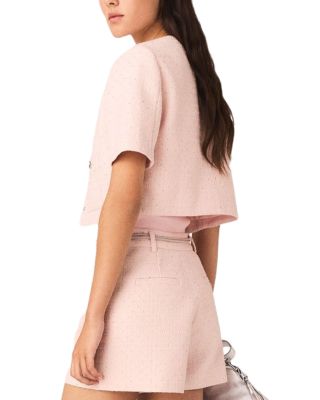 Short Sleeve Tweed Jacket