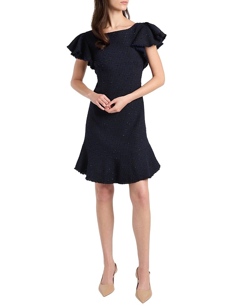 Santorelli Deste Sheath Dress in Luxury Tonal Tweed
