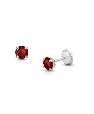 Girls' 14K Gold Crystal Birthstone Stud Earrings - Baby, Little Kid, Big Kid