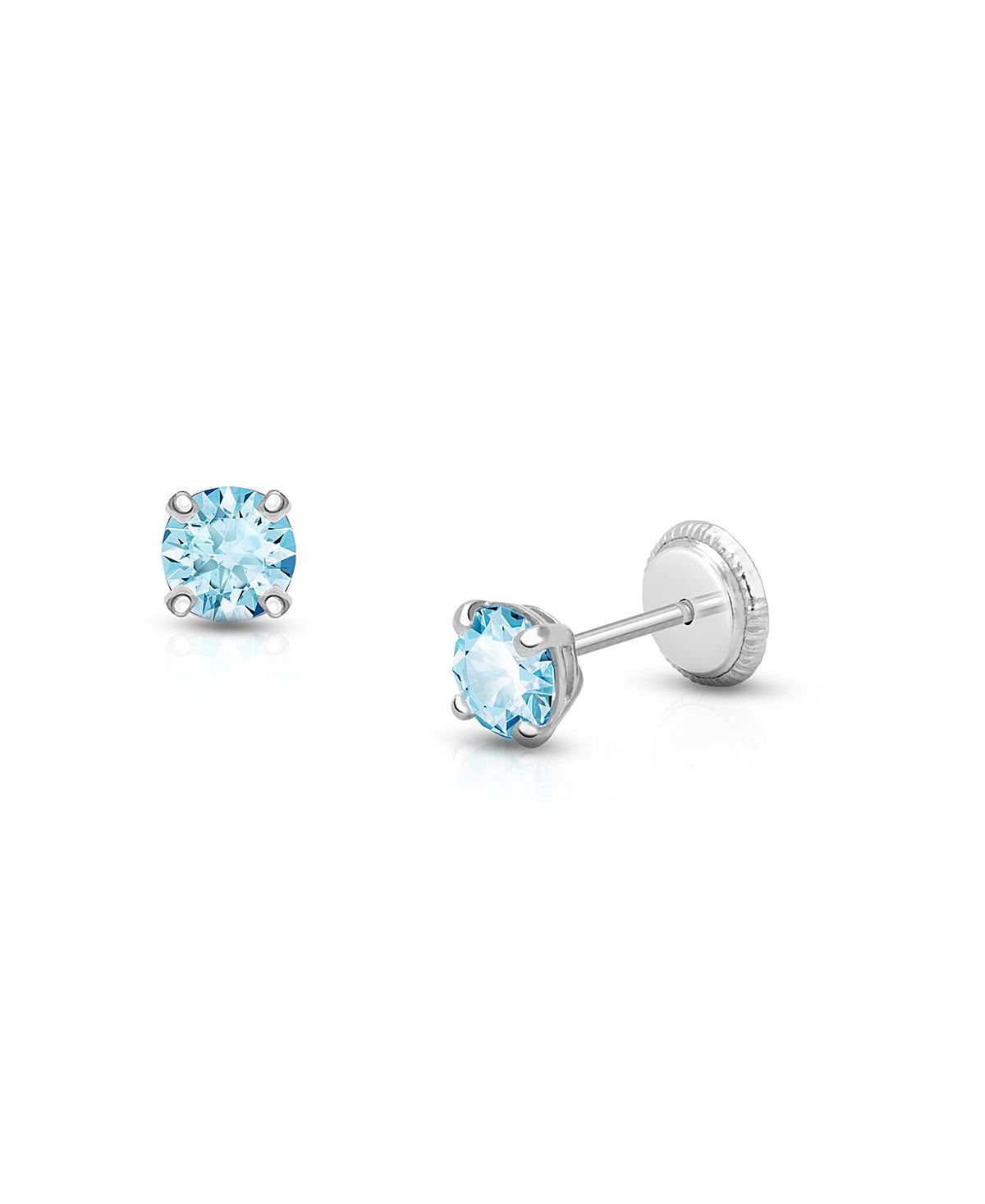 Tiny Blessings Girls' 14K Gold Crystal Birthstone Stud Earrings - Baby, Little Kid, Big Kid