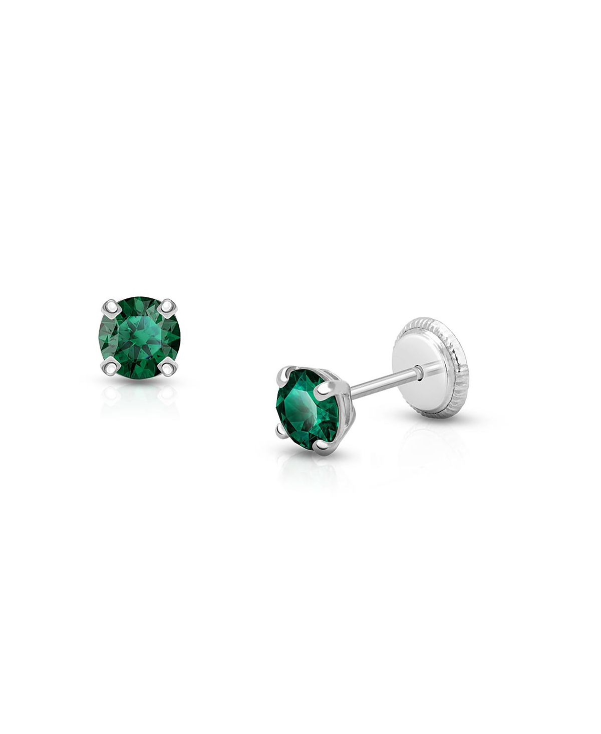 Tiny Blessings Girls' 14K Gold Crystal Birthstone Stud Earrings - Baby, Little Kid, Big Kid
