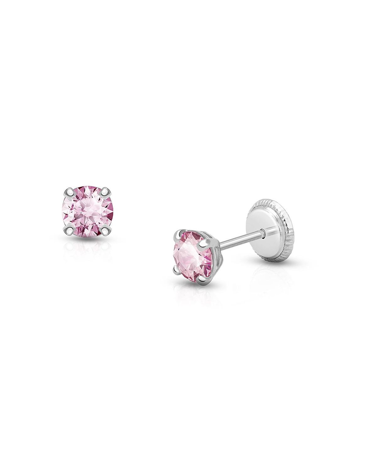 Tiny Blessings Girls' 14K Gold Crystal Birthstone Stud Earrings - Baby, Little Kid, Big Kid