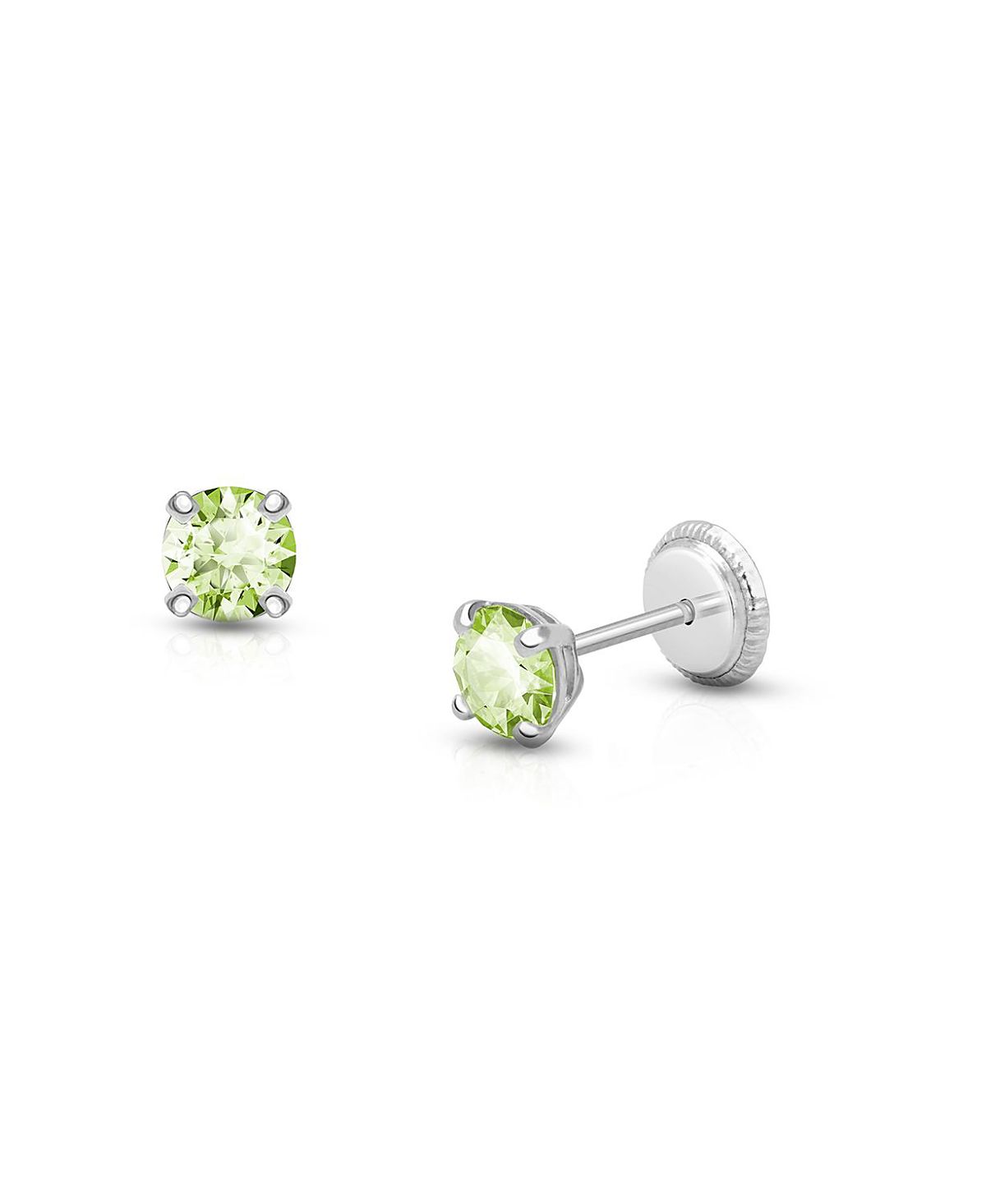 Tiny Blessings Girls' 14K Gold Crystal Birthstone Stud Earrings - Baby, Little Kid, Big Kid