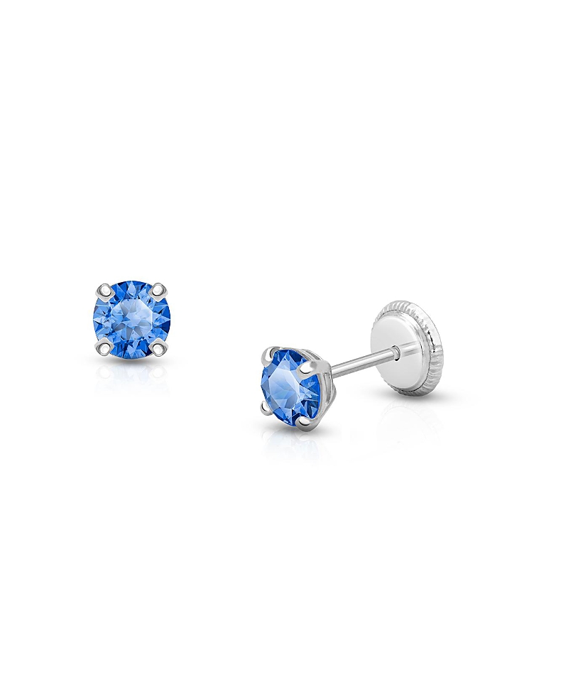 Tiny Blessings Girls' 14K Gold Crystal Birthstone Stud Earrings - Baby, Little Kid, Big Kid