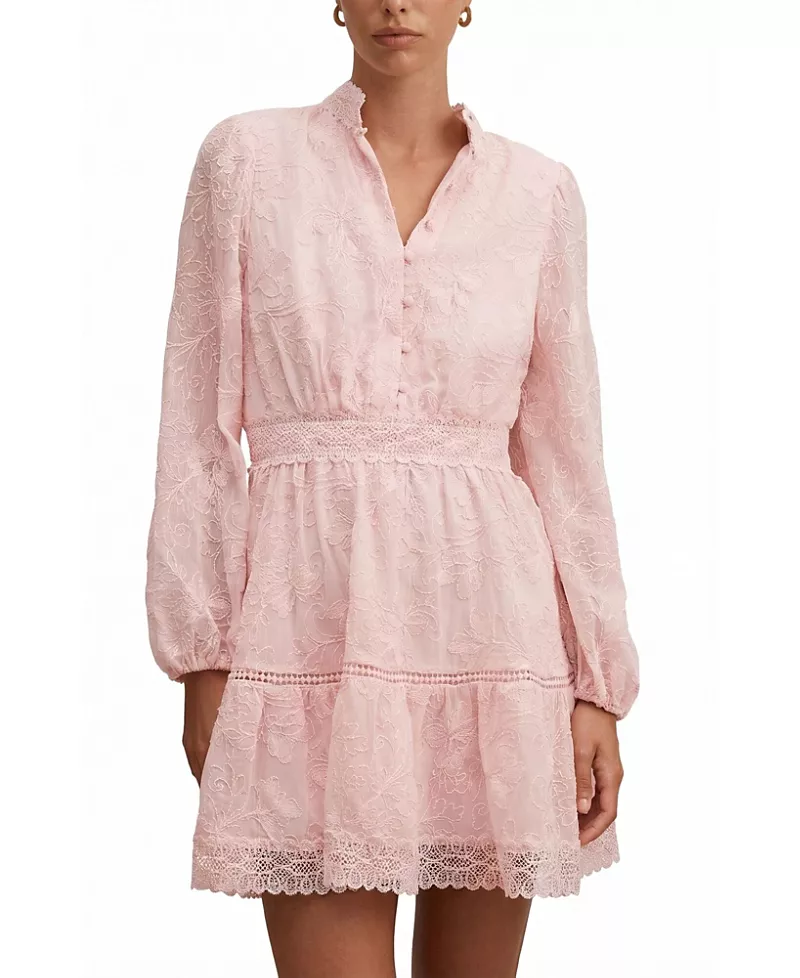Ever New Women's Thalia Embroidered Skater Mini Dress