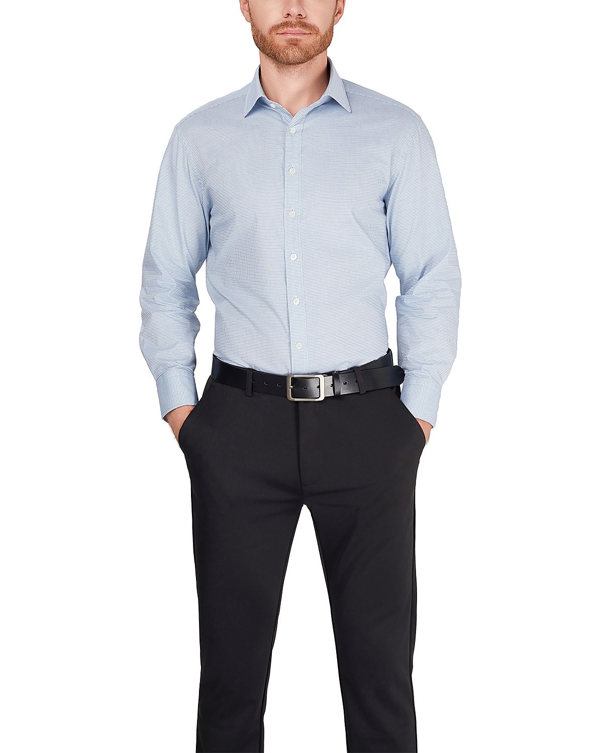 Thomas Pink Grid Check Dress Shirt