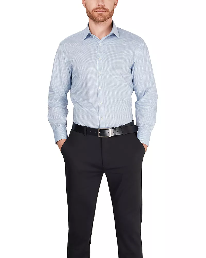 Thomas Pink Grid Check Dress Shirt