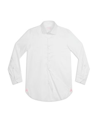 white christmas dresses Eton Men's Slim-Fit Plissé Shirt - White main image 0