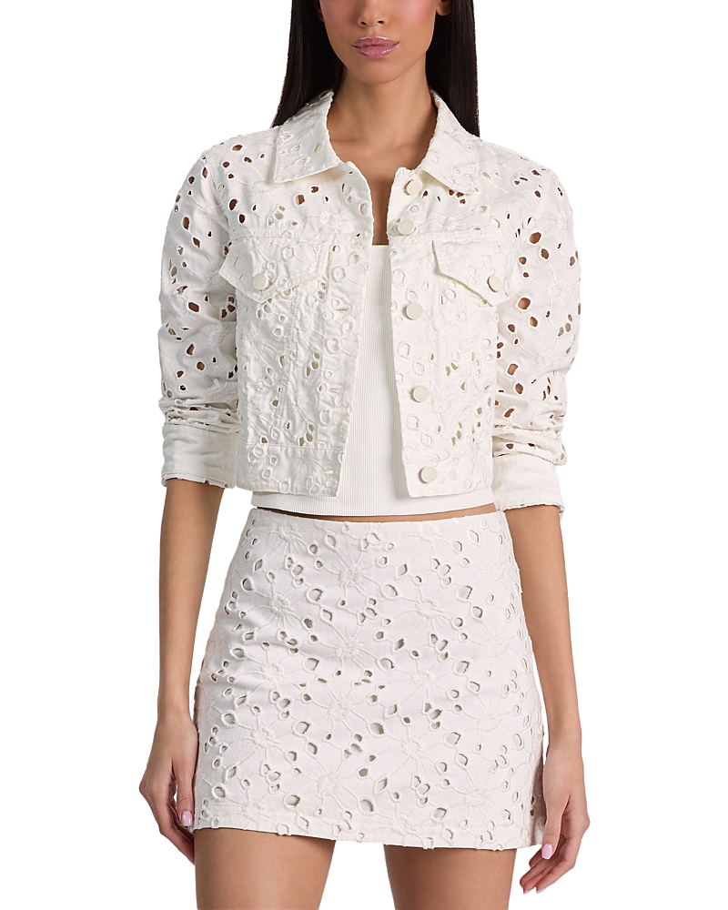Alice and Olivia Chloe Boxy Cropped Jacket