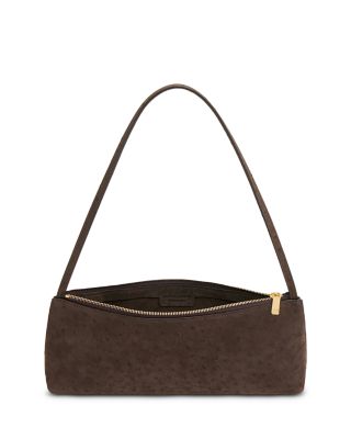 Gaia Embossed Leather Baguette Shoulder Bag