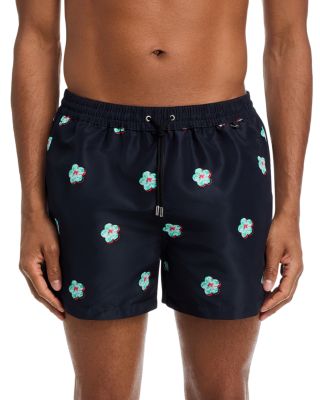Regular Fit 3.5" Flower Graphic Swim Shorts