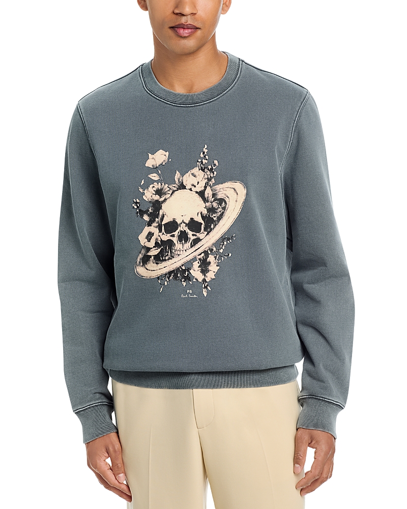 Ps Paul Smith Floral Skull Graphic Sweatshirt