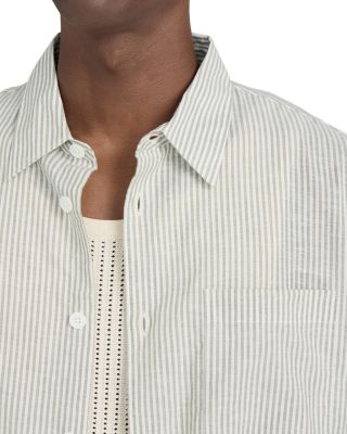 Linen Blend Striped Shirt