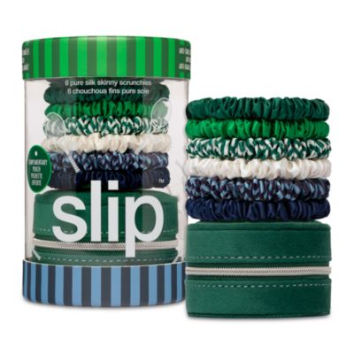 Pure Silk Skinny Scrunchies with Complimentary Pouch