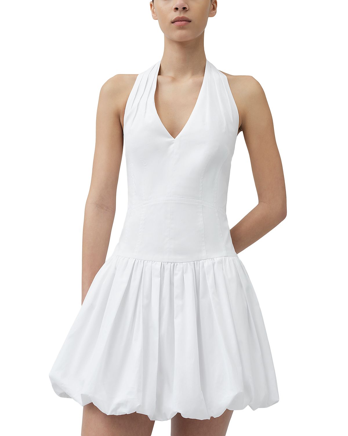 Simkhai Brooke Cotton Halter Mini Dress