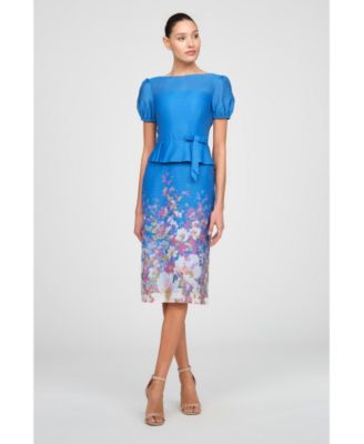 large womens dresses for evening Siaoryne LP014 Royal Blue Short satin Elegant Homecoming Dress Graduat main image 1