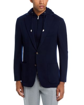 Wool Jersey Jacket & Removable Hoodie