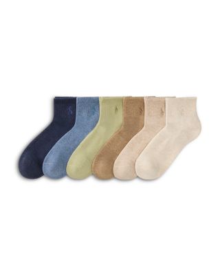 Cushioned Quarter Crew Socks, Pack of 6