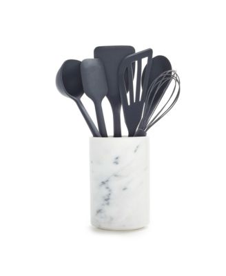 Platinum Silicone Cooking Tools with Crock, Set of 7