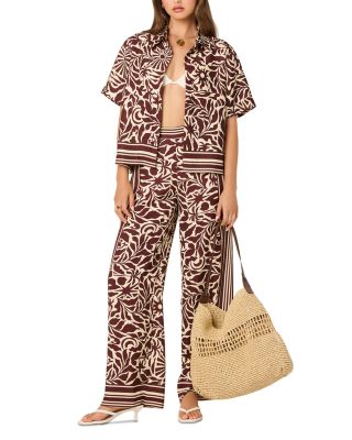 Eva V Hem Top & Relaxed Wide Leg Pants