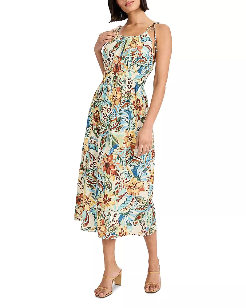 The Good Journey Tie Strap Midi Dress