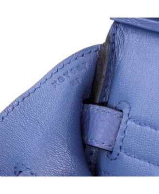 Birkin 30 Handbag Blue Clemence with Gold Hardware