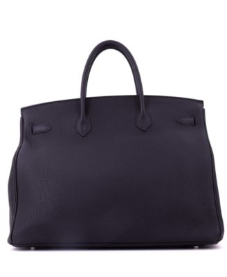 Birkin 40 Handbag Black Togo with Palladium Hardware