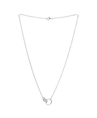  Love Interlocking Necklace 18K White Gold, 16.25"