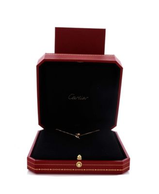  Small Panthere de Cartier Pendant Necklace 18K Rose Gold with Lacquer and Tsavorite, 16.25"