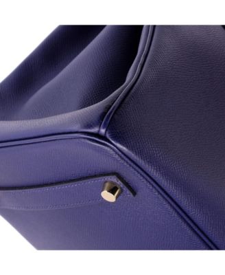 Birkin 35 Handbag Blue Epsom with Gold Hardware