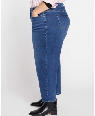  Women's Plus Lou High Rise Barrel Leg Jeans in Blue Wash