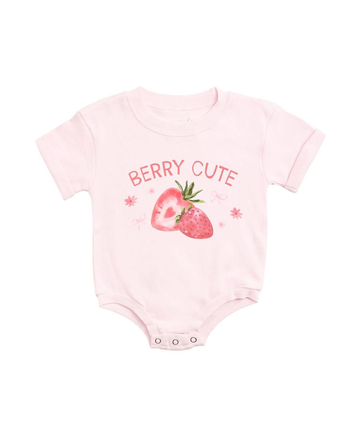 Sweet Wink Girls' Berry Cute Strawberry Short Sleeve Romper - Baby