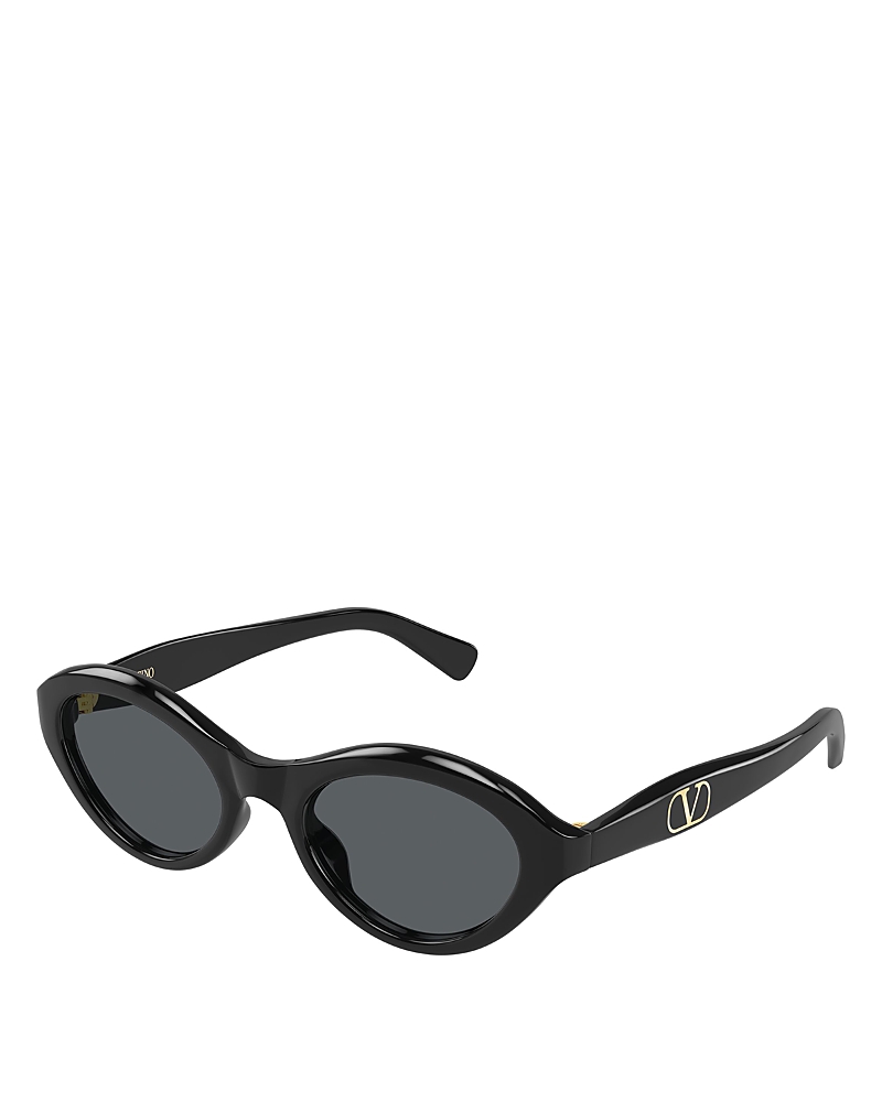 Valentino Oval Sunglasses, 52mm