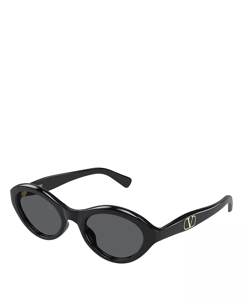 Valentino Oval Sunglasses, 52mm