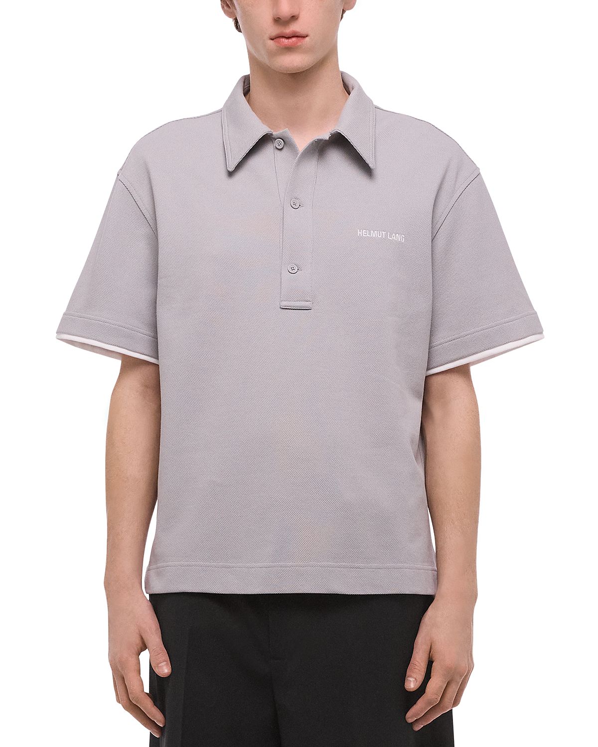 Helmut Lang Pique Polo Shirt