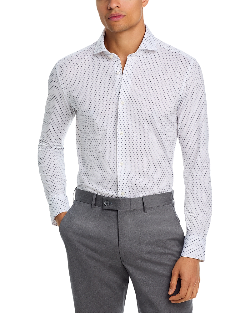 Boss Hank Performance Spread Collar Slim Fit Button Down Shirt