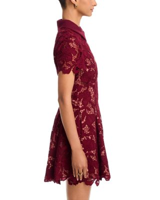 Burgundy Lace Dress - Bloomingdale's