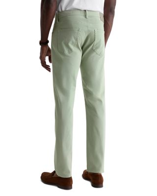 Tellis Slim Fit 34" Twill Pants in Faded Moss