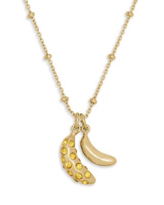 Summer Daze Banana Pendant Necklace, 17-19"
