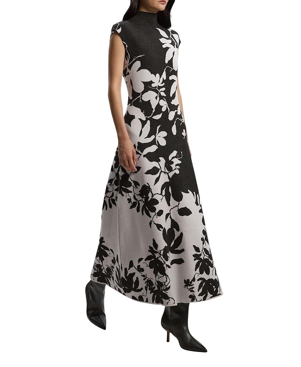 Karen Millen Jacquard Floral Knitted Maxi Dress