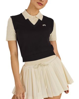 Veronica Layered Polo Vest Shirt 