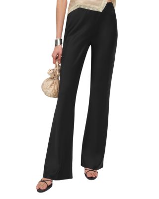 Reformation Gale Satin Mid Rise Bias Pants