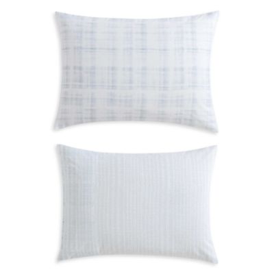 Blurred Plaid Cotton 3 Piece Duvet Cover Set, King